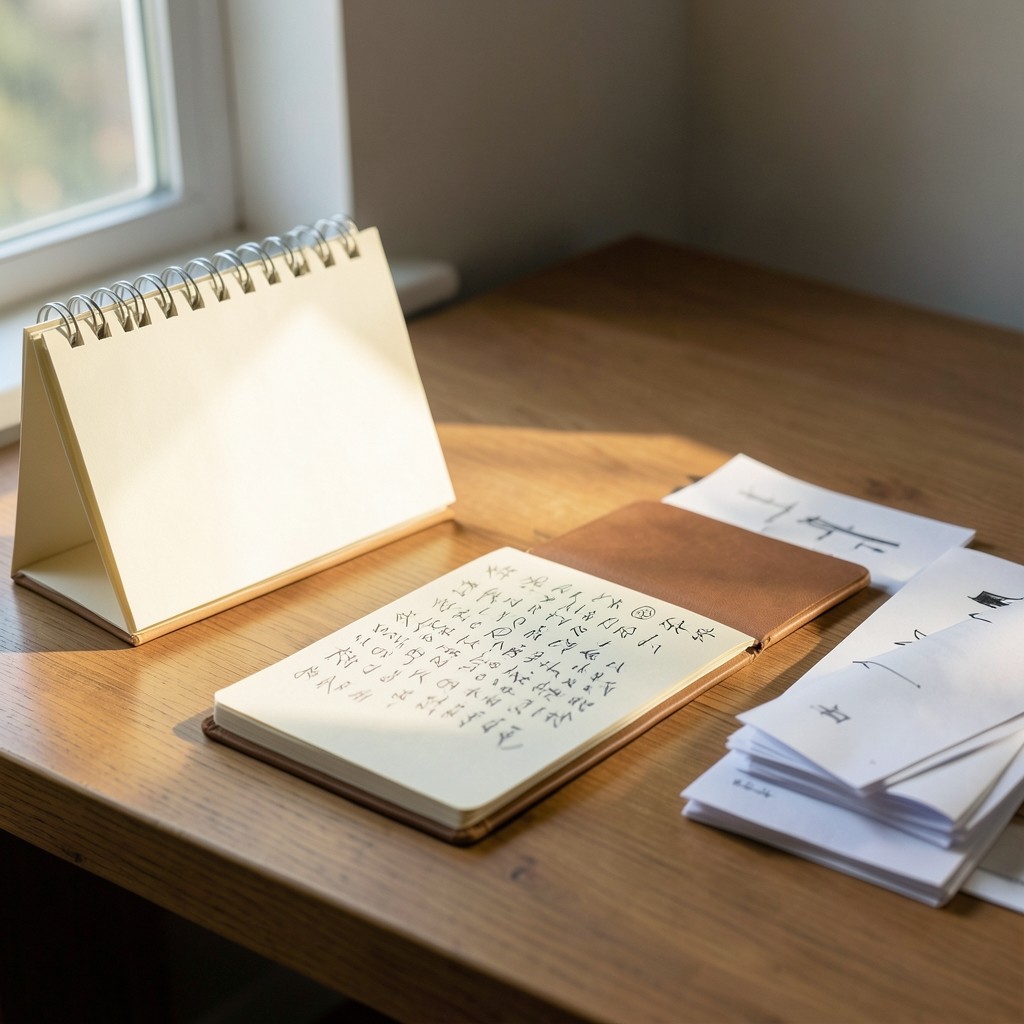 Desk calendar and handwritten notes beside subscription renewal printouts